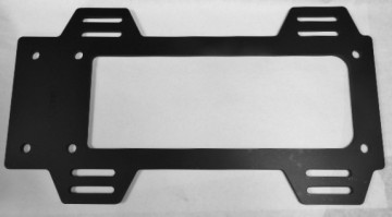 BLOWER RESTRAINT TOP PLATE HARDENED  BLACK  FLAT PLATE 6 HOLE  13.25 " & 15.25 " PATTERN